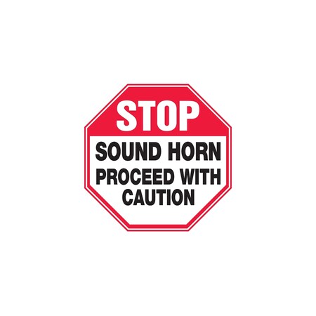 Panduit SAFETY SIGN, 12.00" X 12.00", STOP SND HORN PROCEED WI,  PRS1212B4933